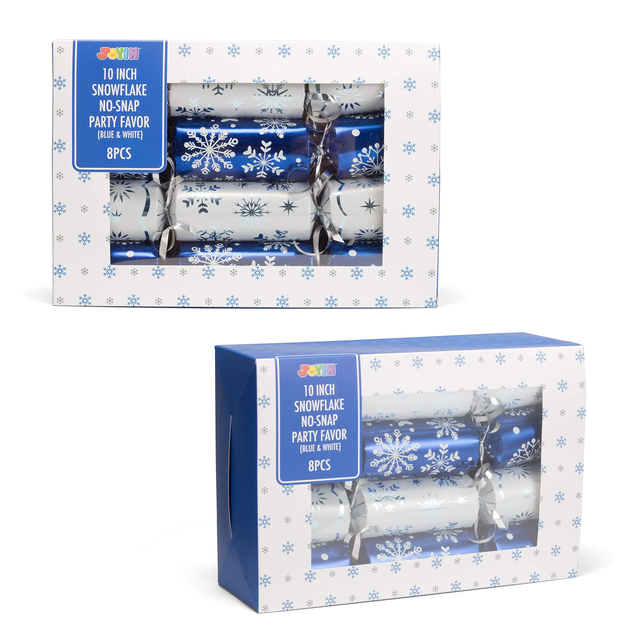 10in Snowflake Christmas No-Snap Party Favor, 8 Pcs