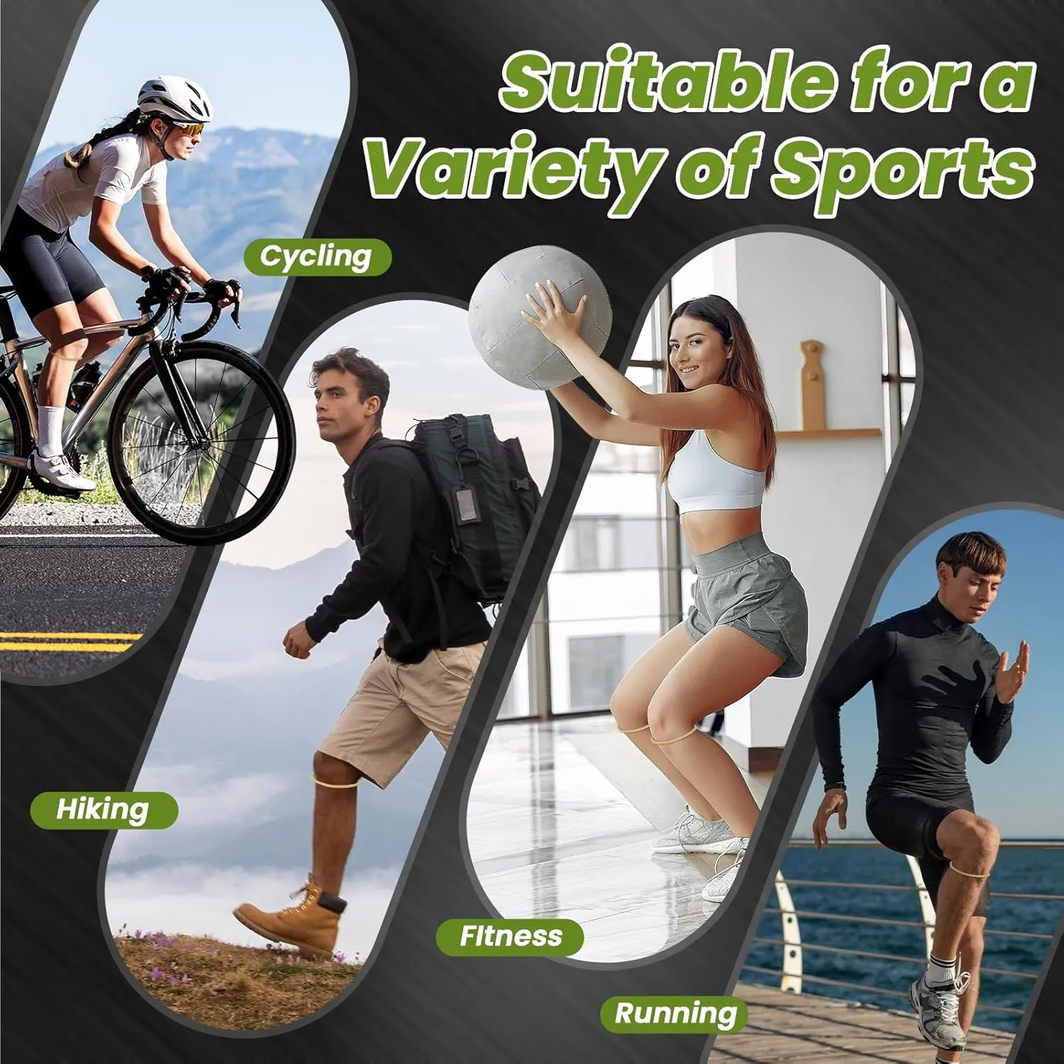 2PCS Patellar Tendon Knee Strap Knee Band for Knee Pain Relief Patella Knee Band for Basketball Running Sports Breathable Patellar Tendon Support Strap