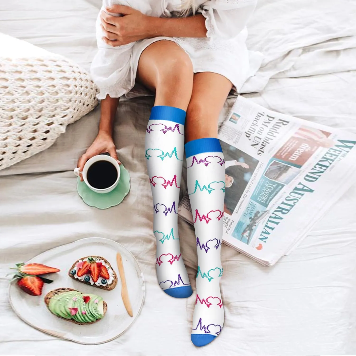 6 Pack Copper Compression Socks for Women and Men Circulation-Best Support for Medical, Running,Nursing,Athletic