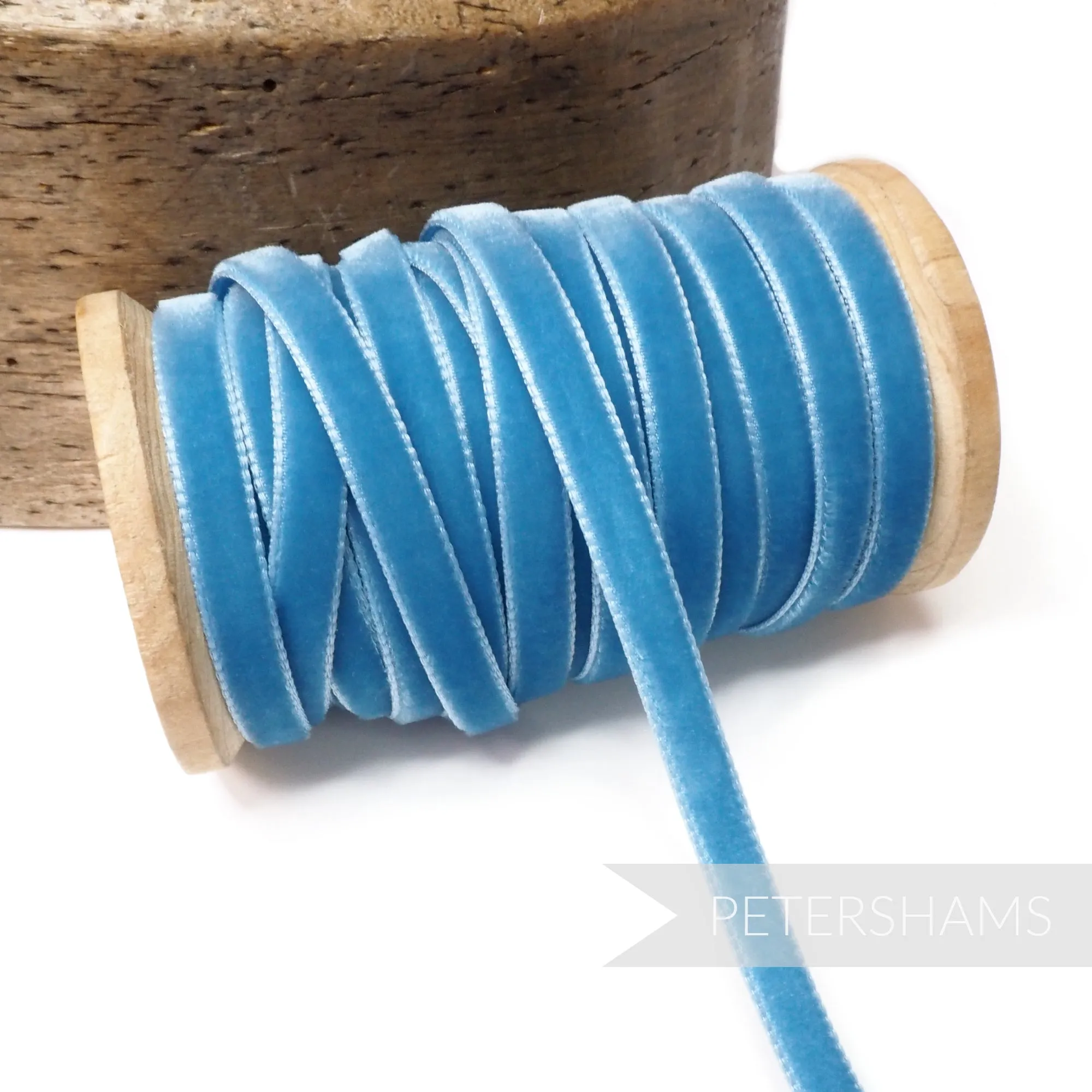 7mm Vintage Velvet Ribbon (Various Makes) - 1m