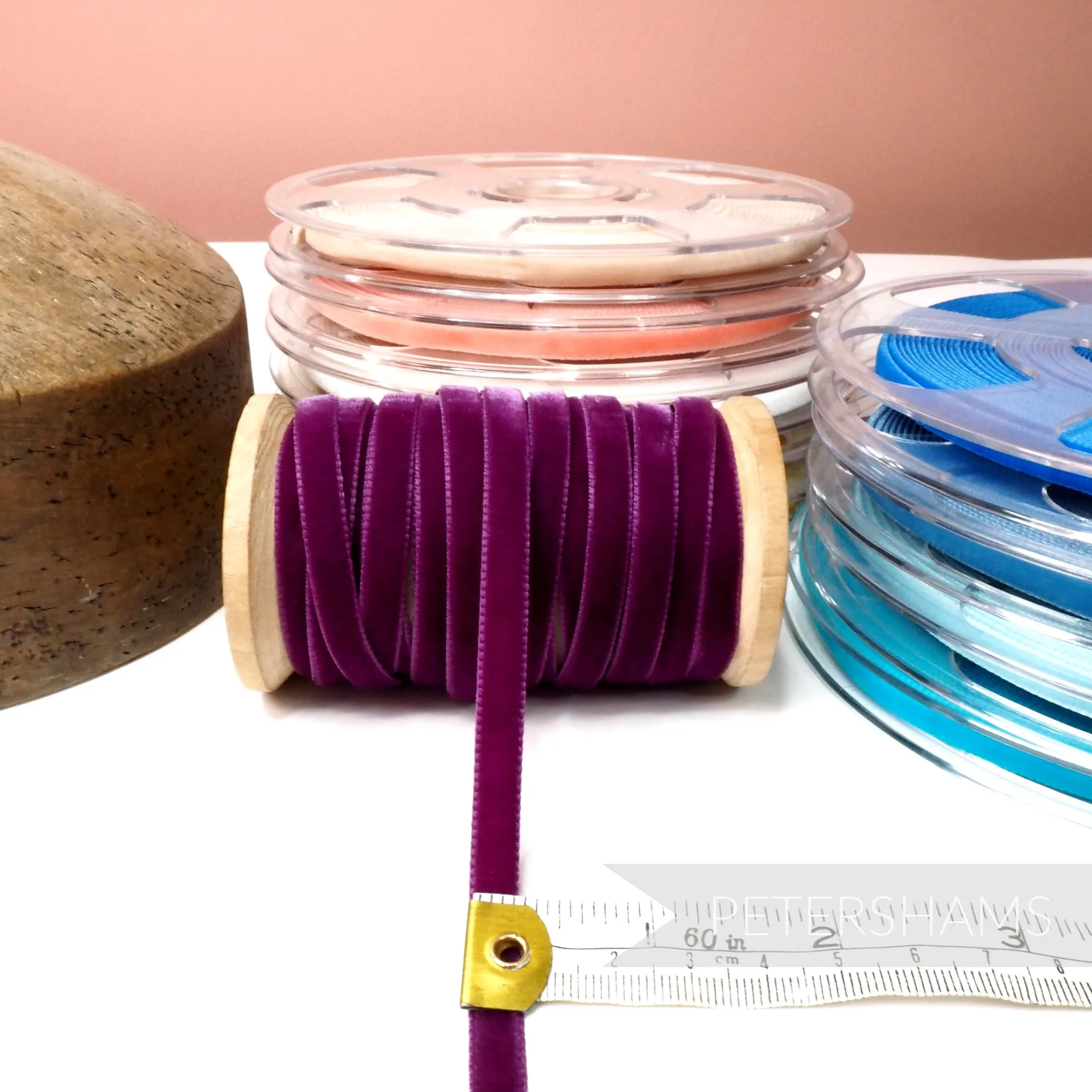 7mm Vintage Velvet Ribbon (Various Makes) - 1m