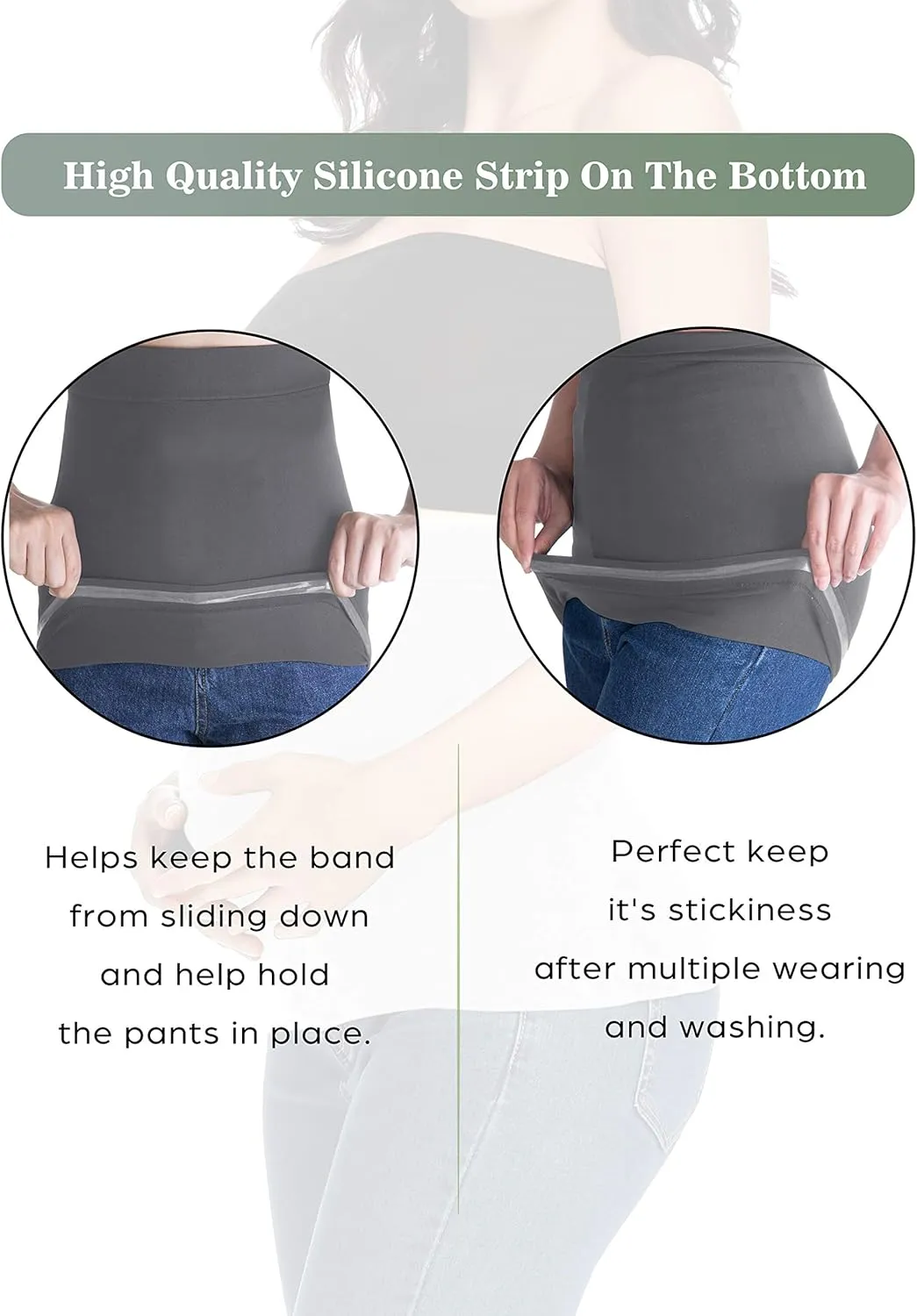 Belly Bands for Pregnant Women Maternity Band for Pants Postpartum Belly Band Pregnancy Band for Jeans