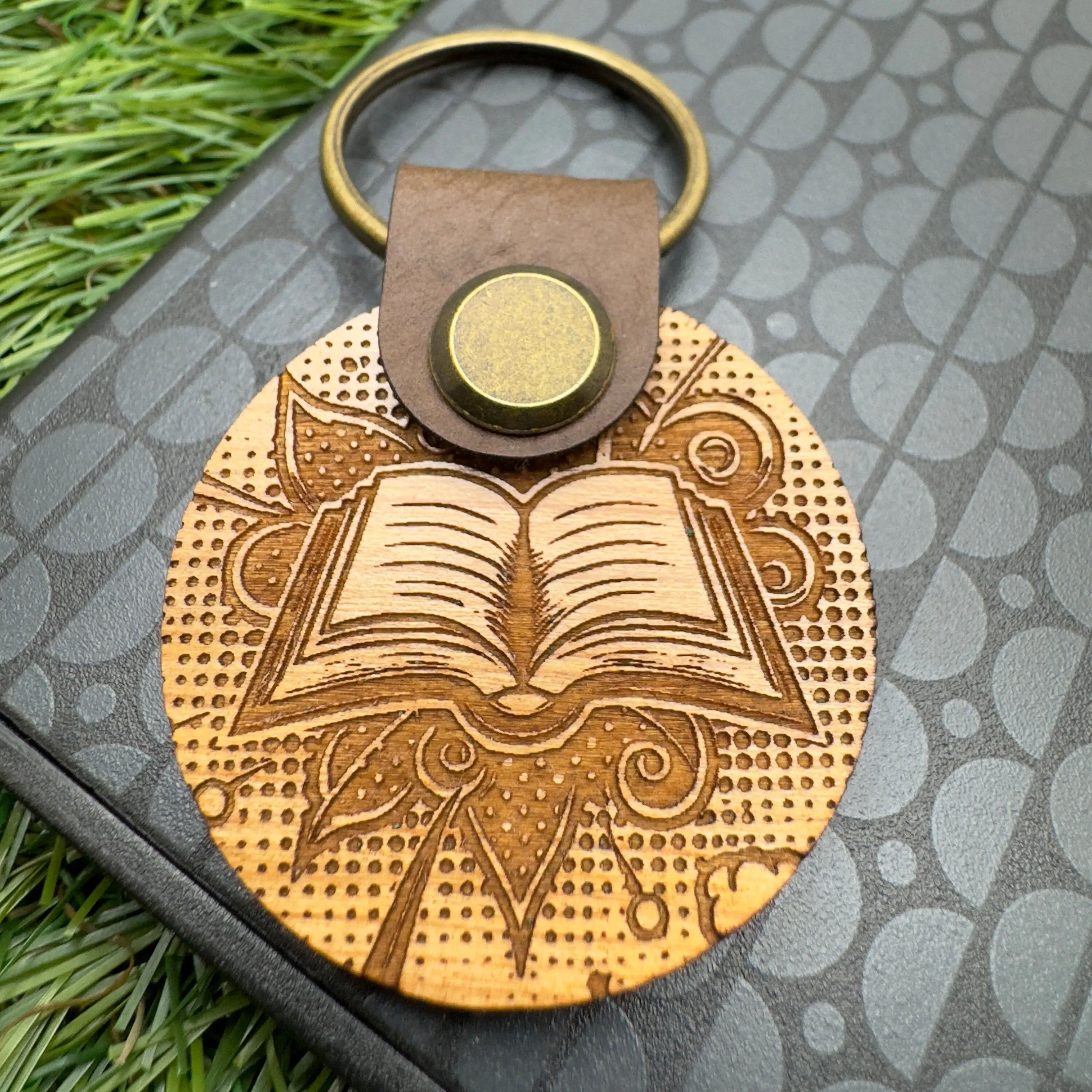 Book Reading Keyring Personalised