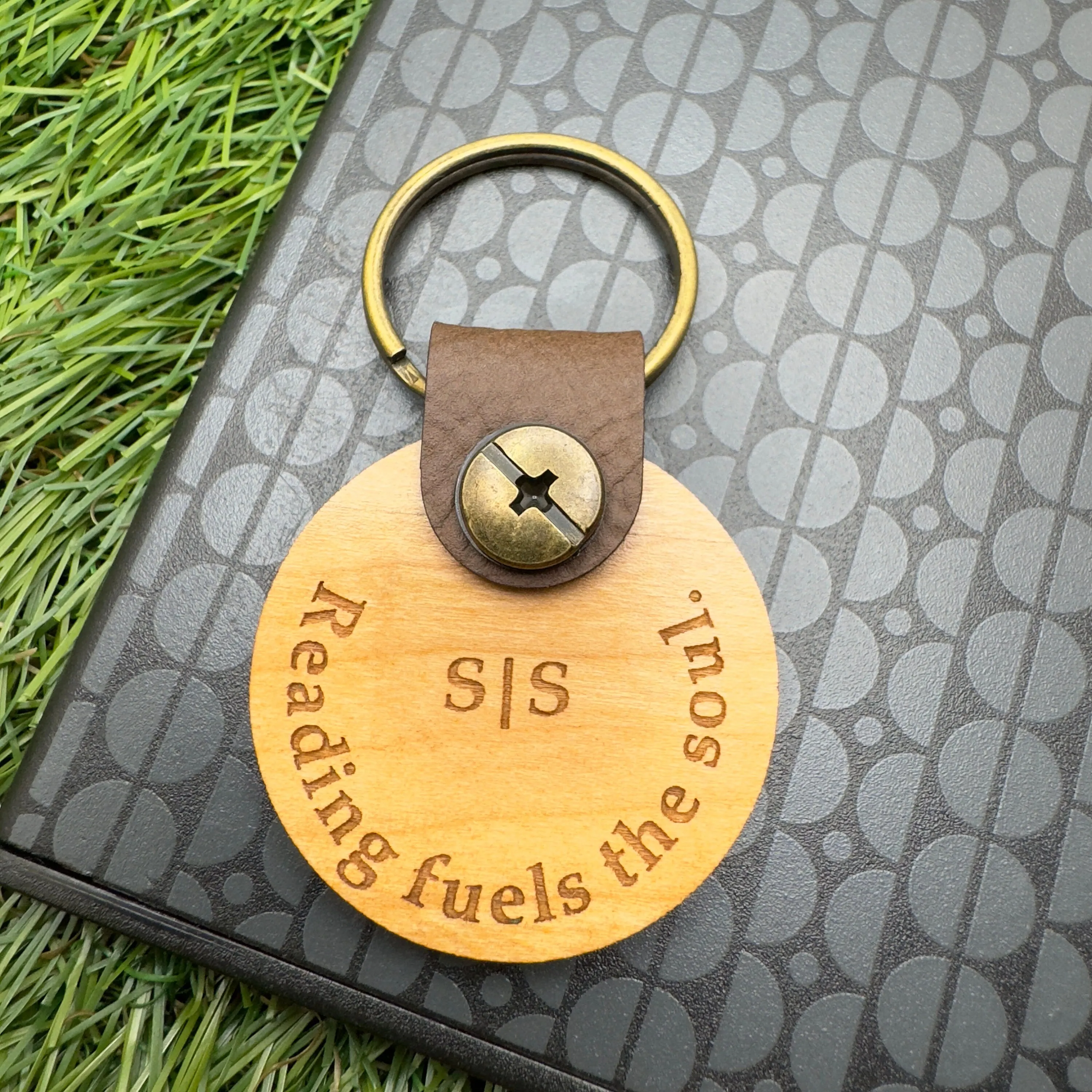 Book Reading Keyring Personalised