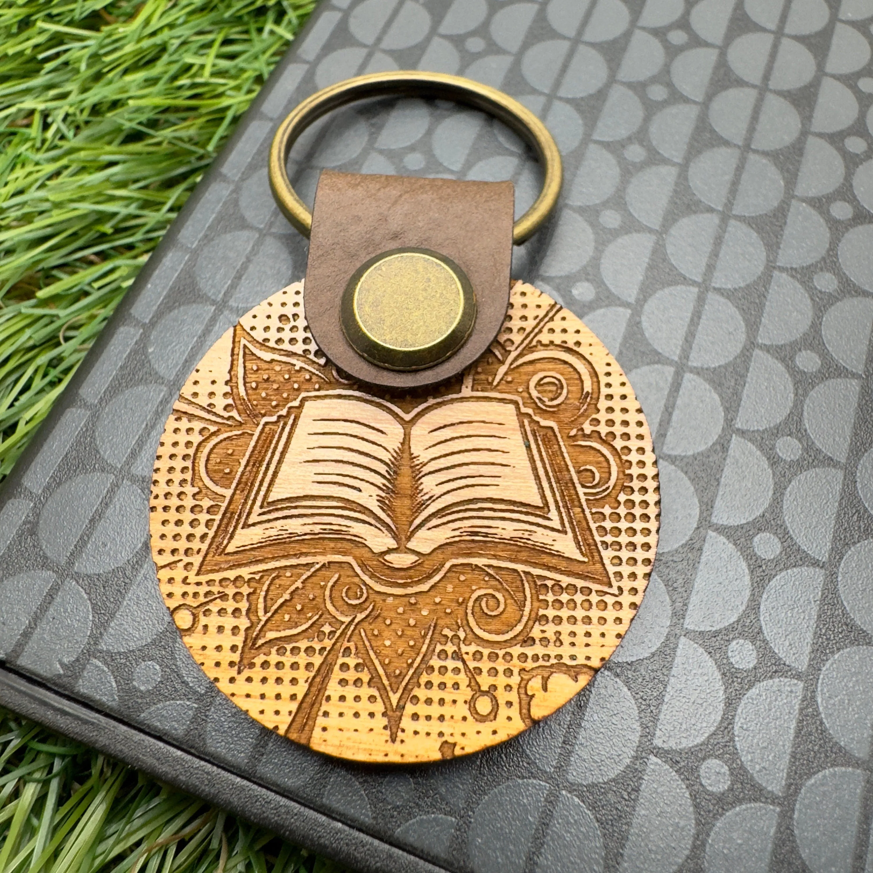 Book Reading Keyring Personalised