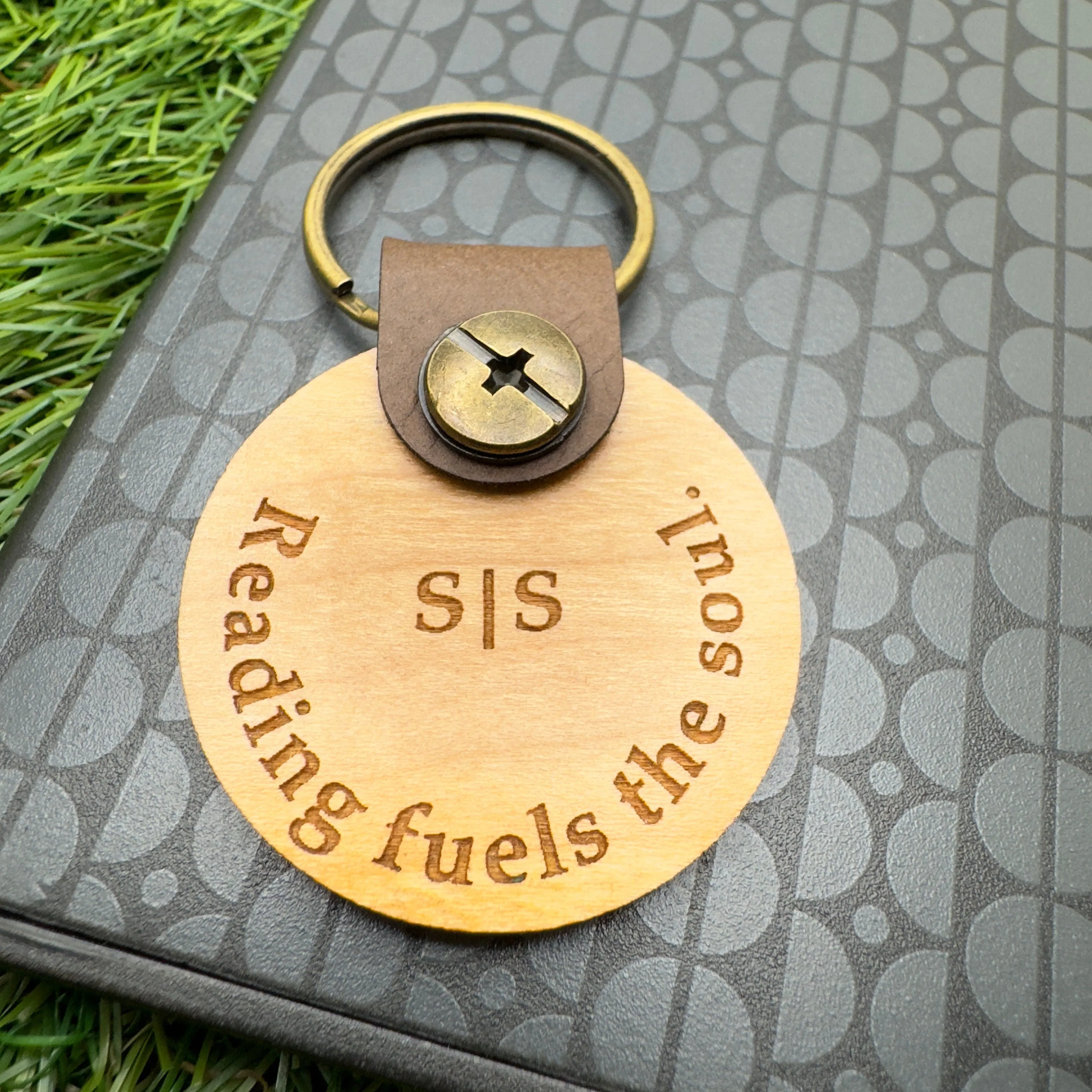 Book Reading Keyring Personalised