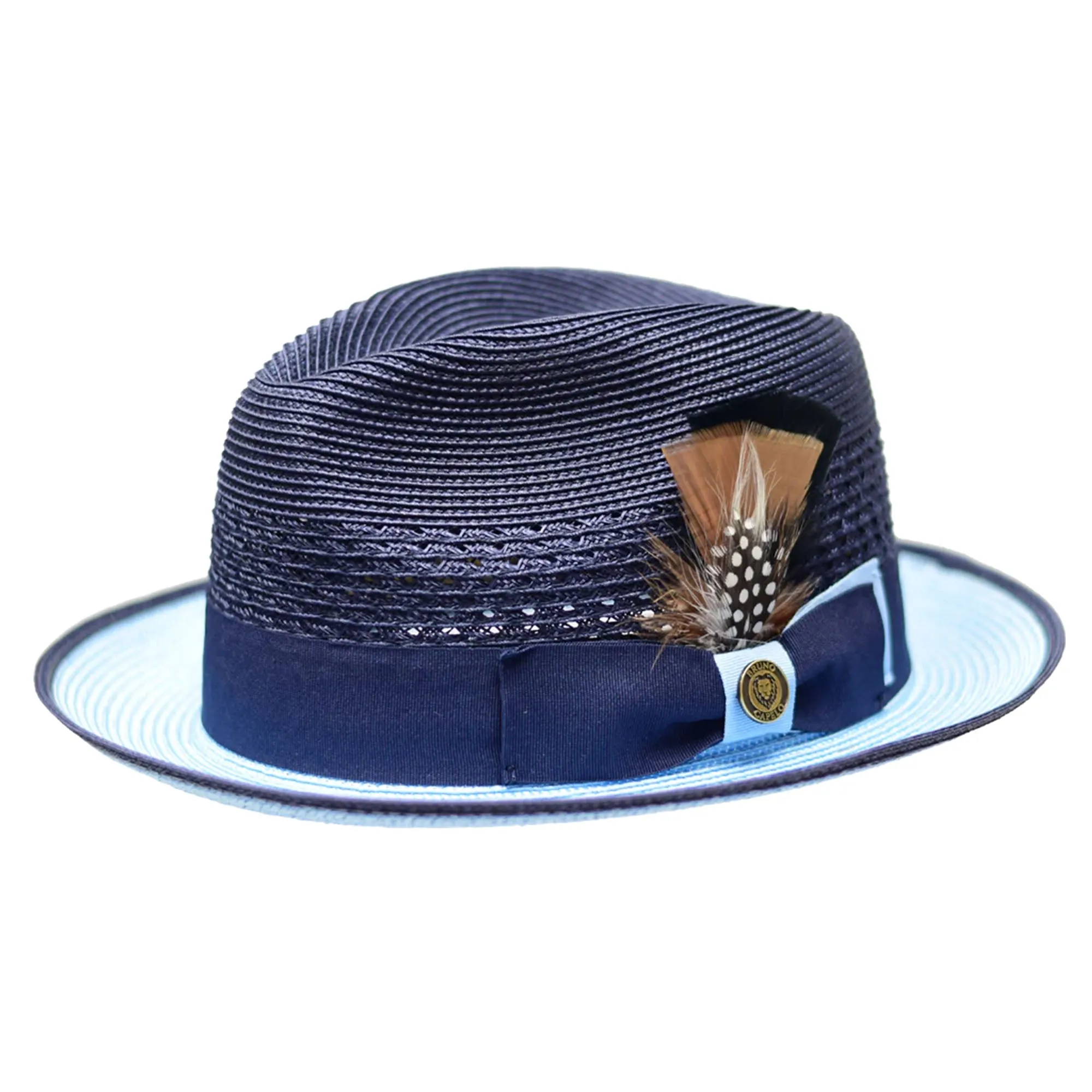 Bruno Capelo Havana Pinch Front Straw Fedora