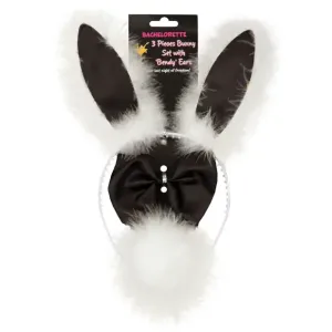 Bunny Set 3pc Black/white
