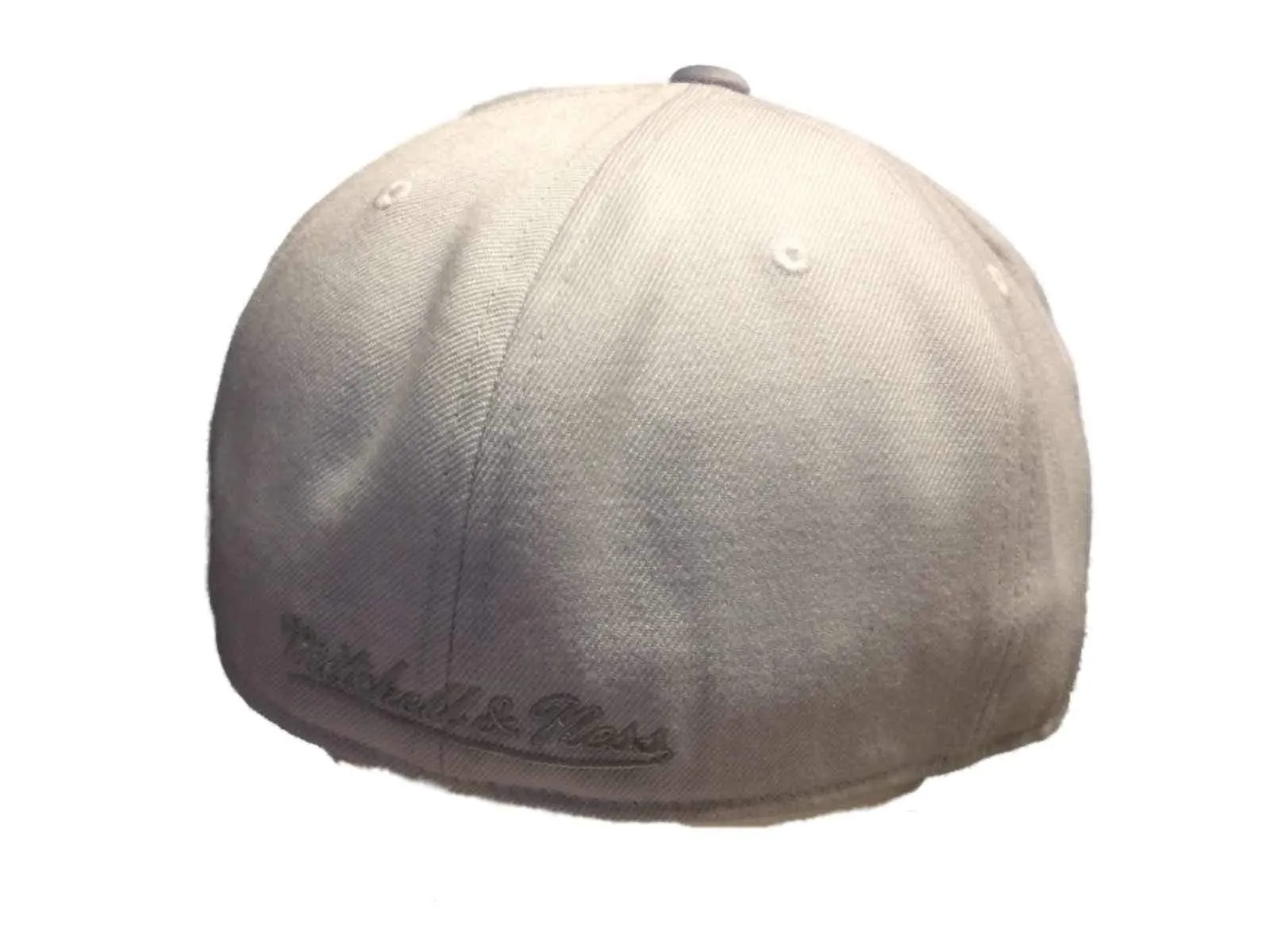 Charlotte Hornets Mitchell & Ness Gray Structured Fitted Flat Bill Hat Cap 7 3/8