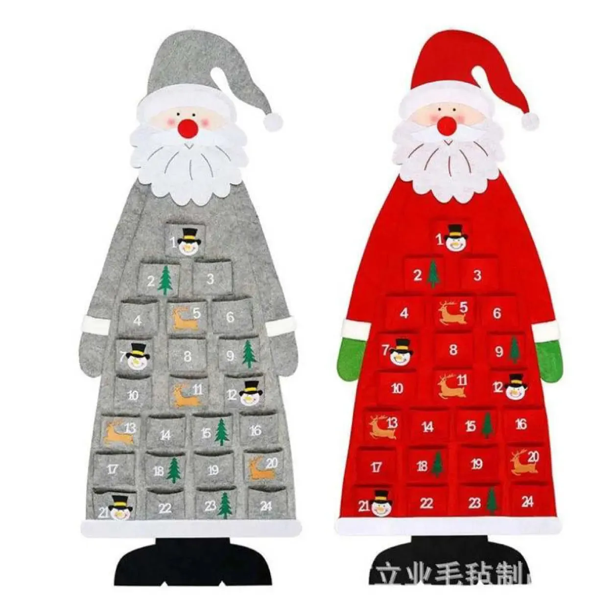 Cheap Large felt Red Santa Advent calendar large 114 cm