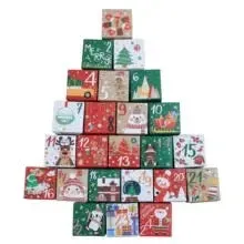 Christmas cookie boxes advent calendars x24 pc
