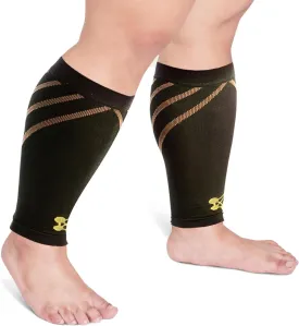 CopperJoint Wide Calf Compression Sleeve Men - Compression Calf Sleeve Women, Leg Sleeves for Men, Knee and Legs Sleeves Support for Runners, Basketball, Workout, Sports, 20-30mmHg - 2XL