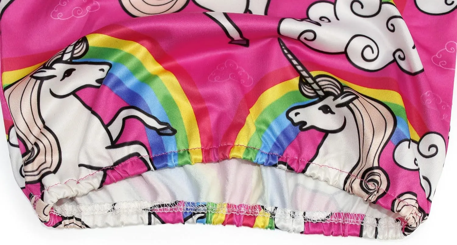COTRIO Girls Swimsuit Rainbow Unicorn Tankini Swimwear Bathing Suit 2 Piece Beach Bikini for 2-10 Years Toddler Baby