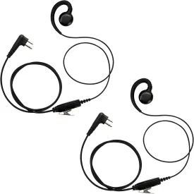 CP100d CP200 Radio Earpiece Compatible with Motorola BPR40 CLS 1110 1410 VL50 RDM2070D DLR1020 Walkie Talkie 2 Pin [C-Ring] Two Way Radio Surveillance Headset with PTT Mic (2 Packs)