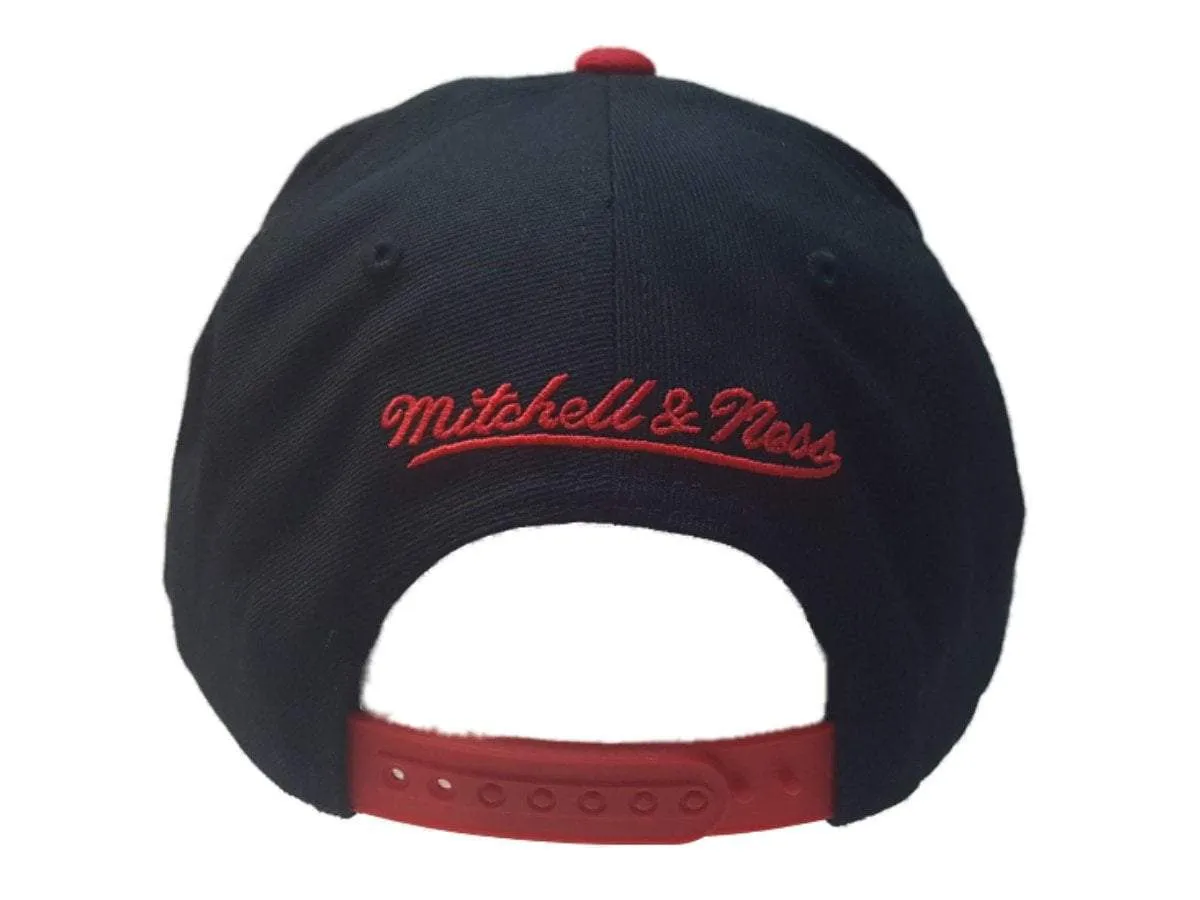 D.C. United Mitchell & Ness Black & Red Structured Flat Bill Snapback Hat Cap