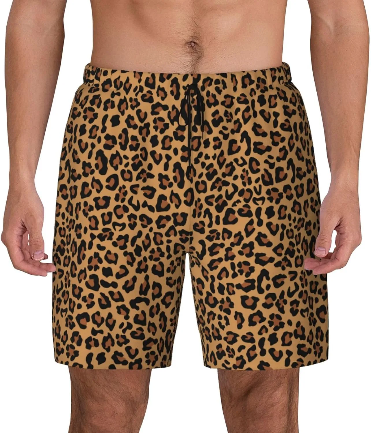 Duck Men's Swim Trunks with Compression Liner 2 in 1 Inseam Quick Dry Beach Shorts 7 inch Swimming Board Shorts