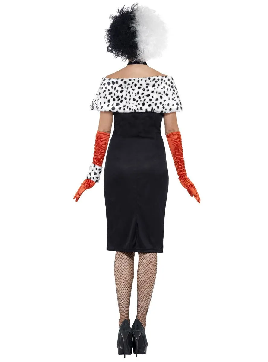 Evil Madame Womens Plus Size Cruella Costume