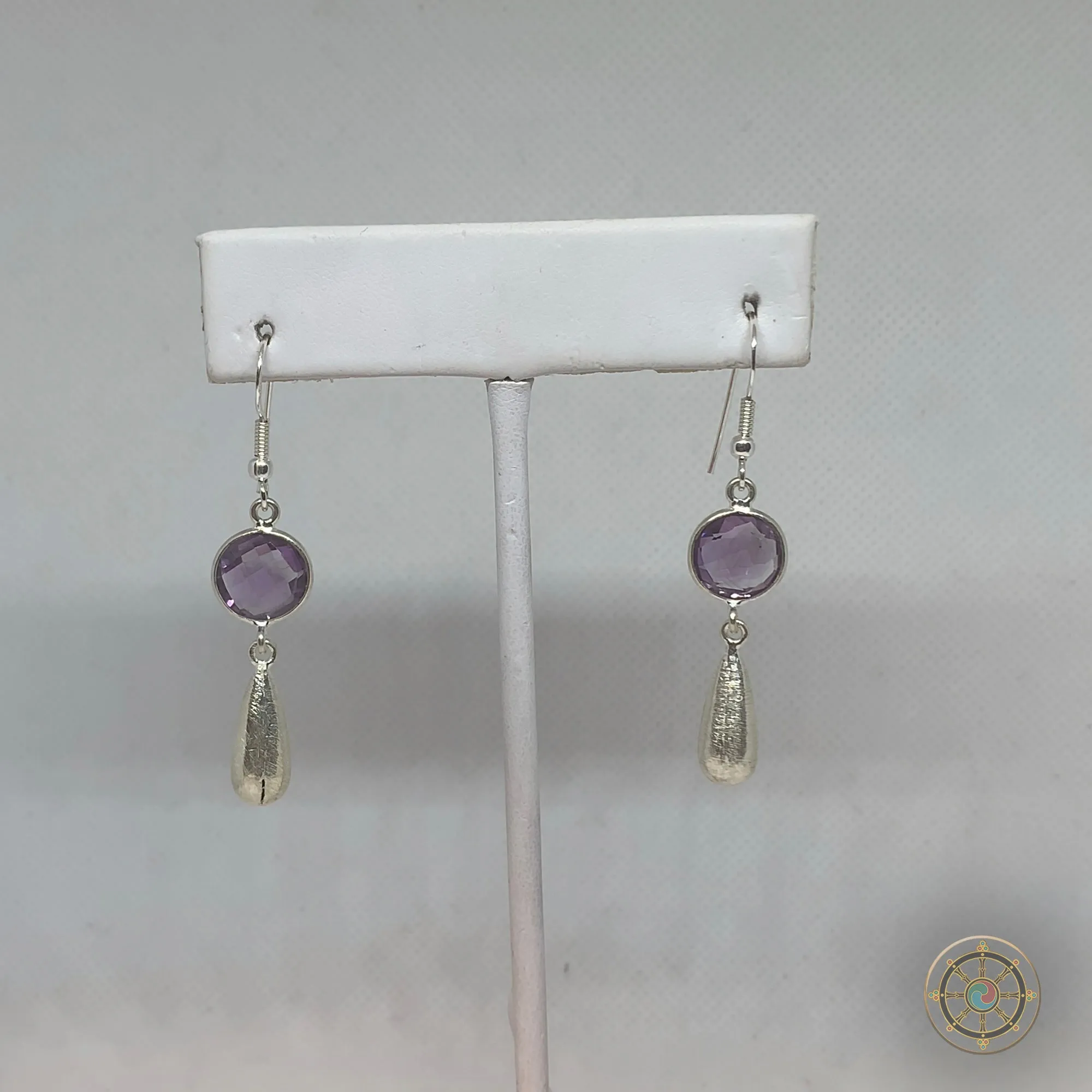 Faceted Rose Teardrop Earring
