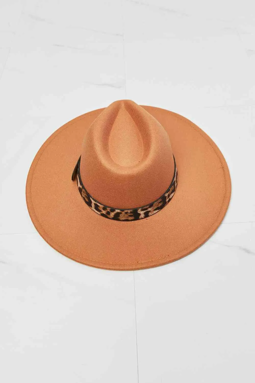 Fame In The Wild Leopard Detail Fedora Hat