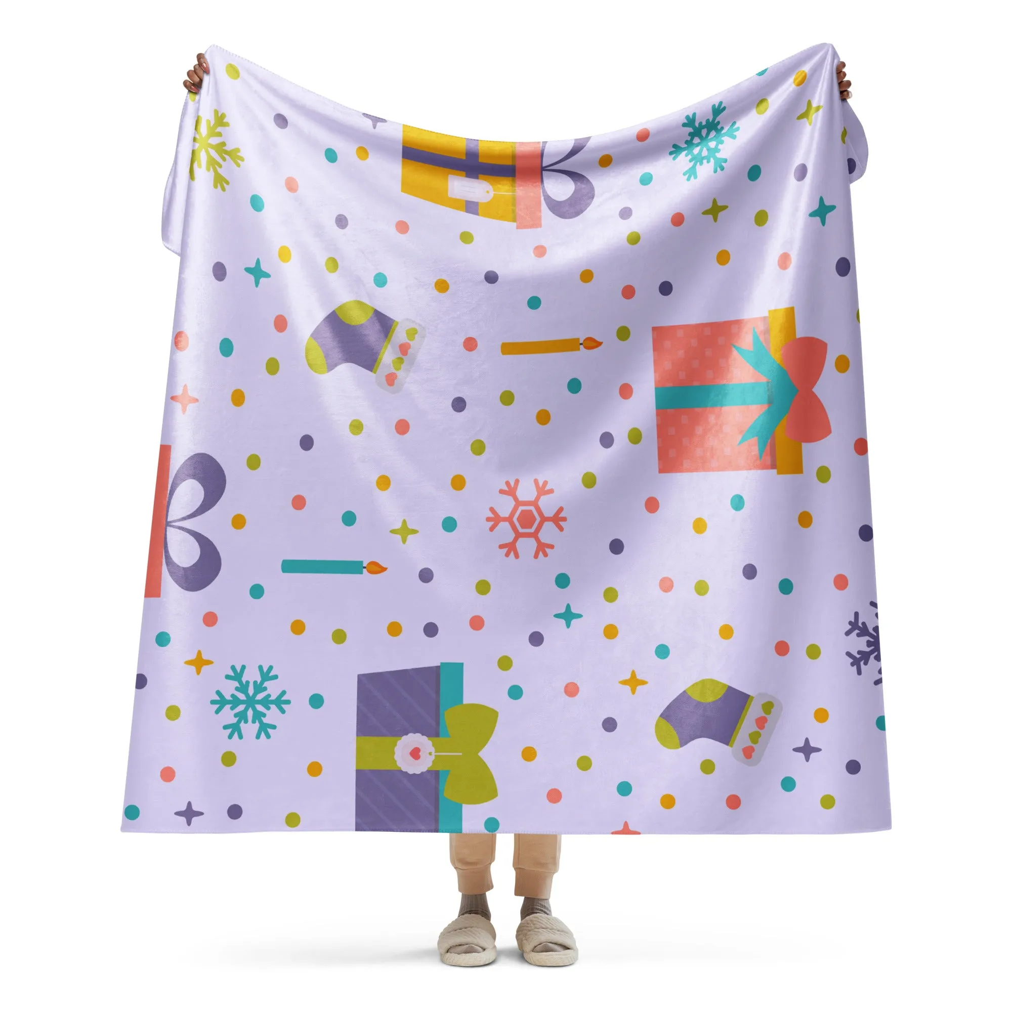 Festive Sherpa blanket lioness-love