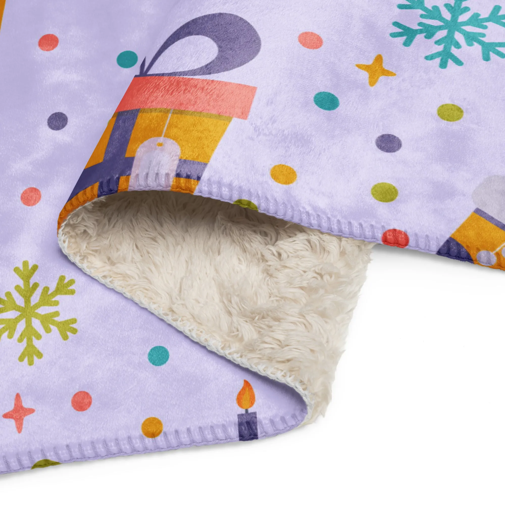 Festive Sherpa blanket lioness-love