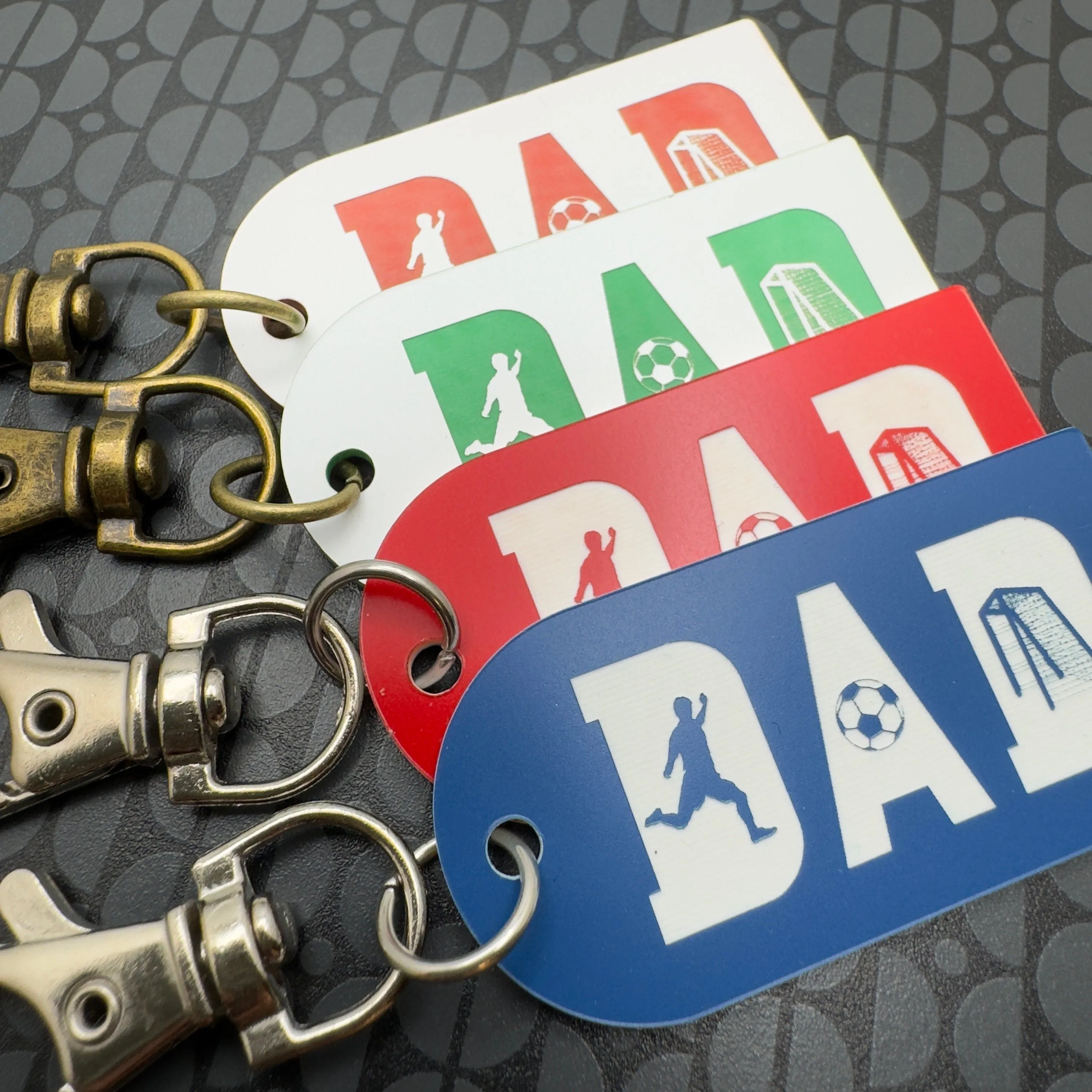 Football Keyring for Dad Personalised Gift Football Lovers Keychain