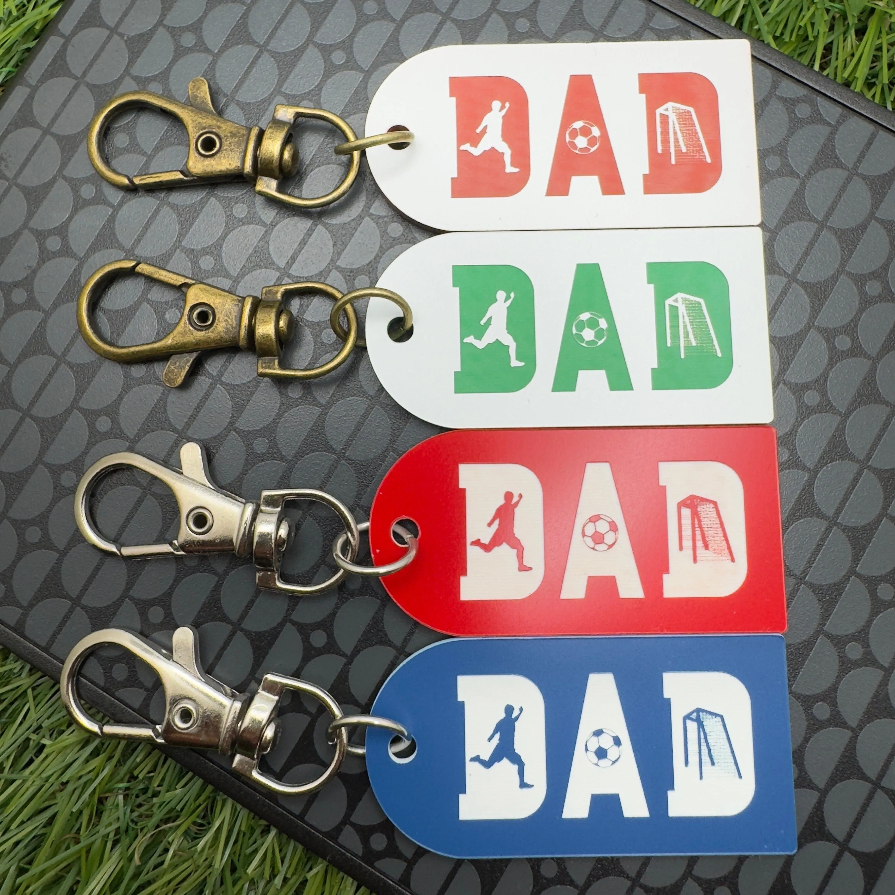 Football Keyring for Dad Personalised Gift Football Lovers Keychain