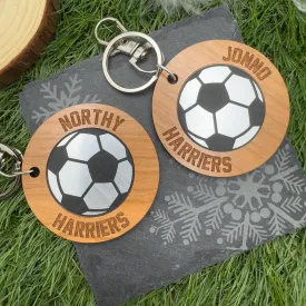 Football Keyring Personalised Soccer Keyring, Football lovers gift
