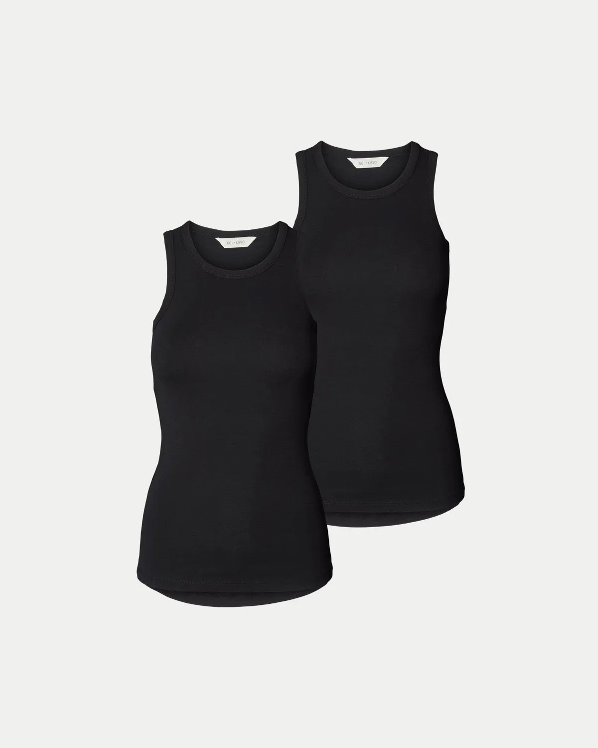 FOREVER BASIC PACK - ALBERTE RIB COTTON TOP - BLACK