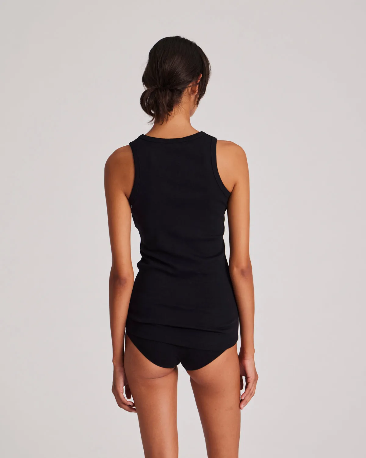 FOREVER BASIC PACK - ALBERTE RIB COTTON TOP - BLACK