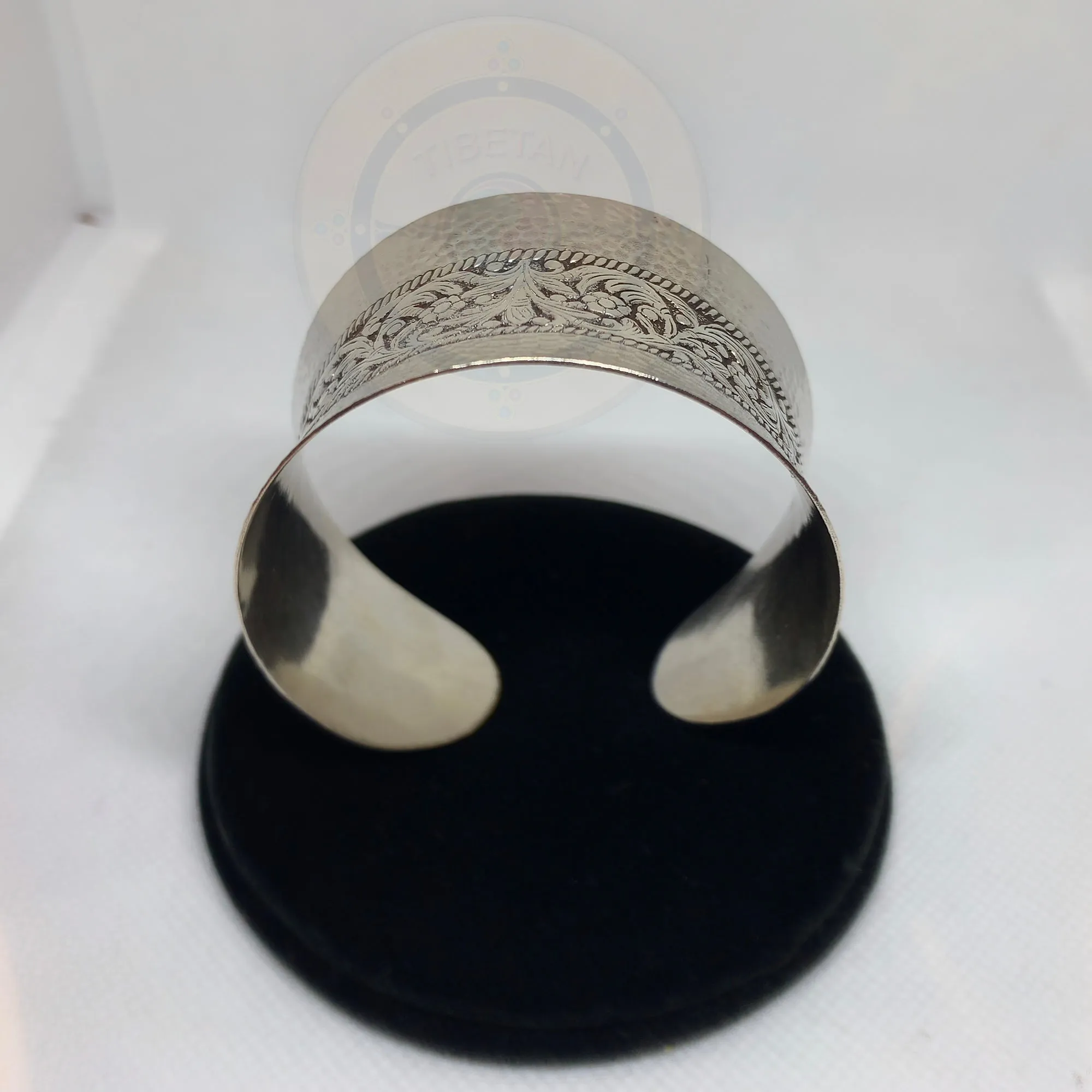 Handmade Sterling Silver Flower Cuff Bracelet
