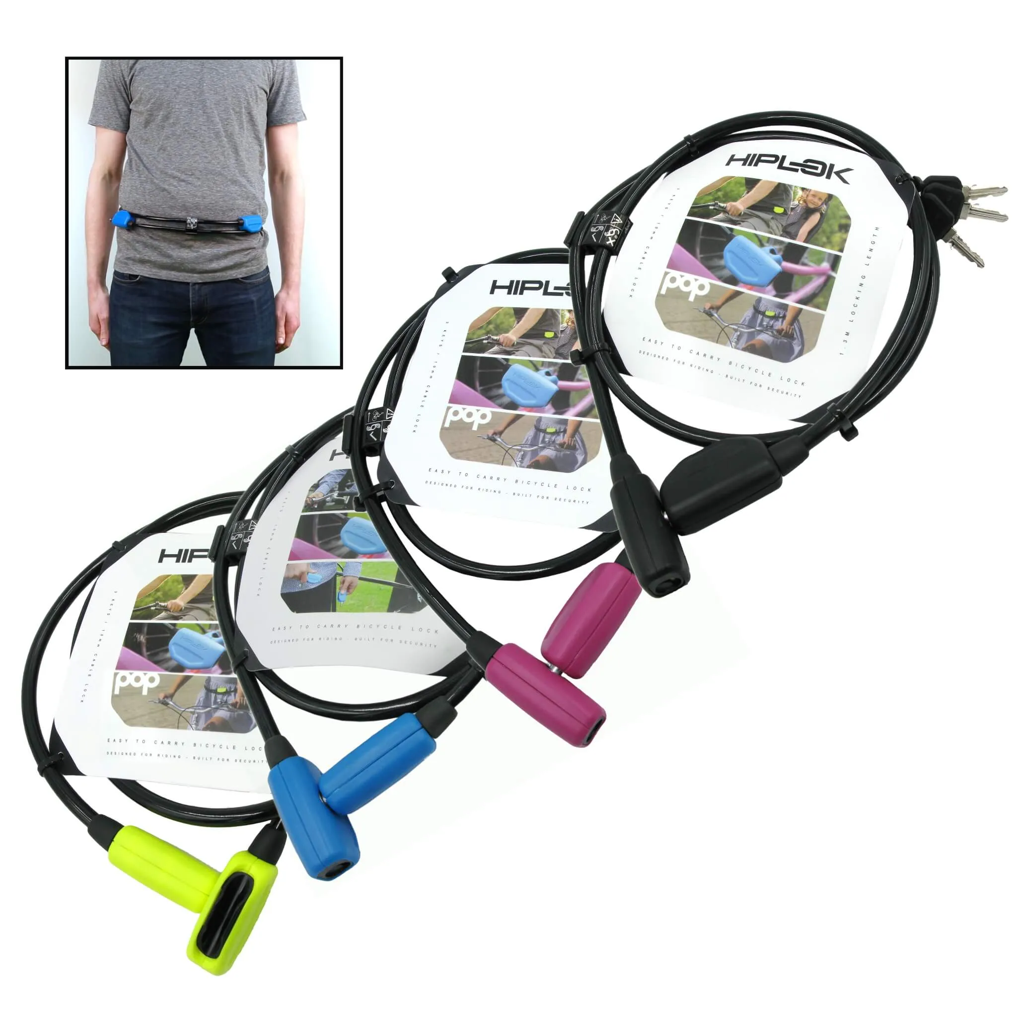 Hiplok Pop 1.3mm x 10mm Wearable Key Cable Lock