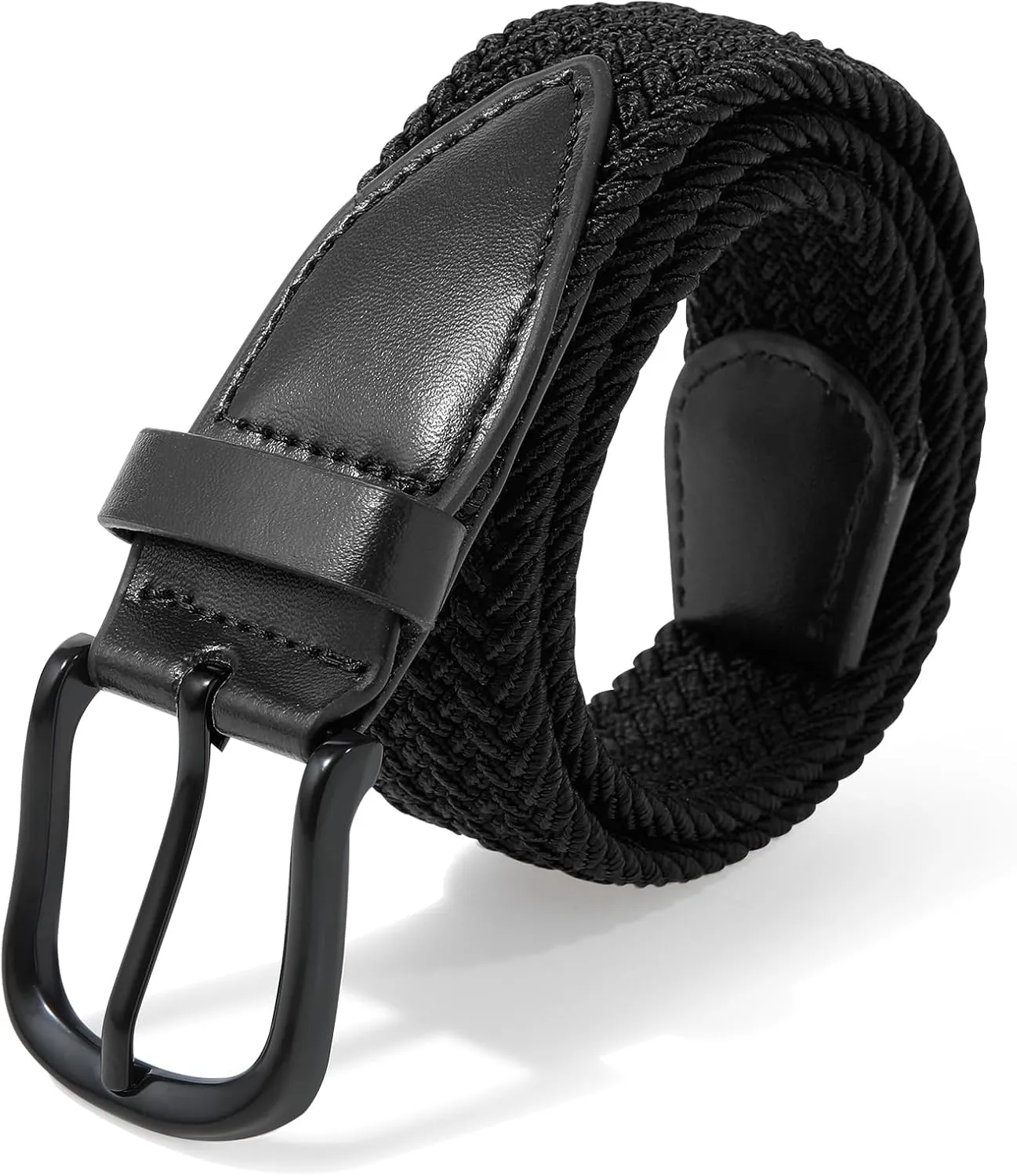Kajeer Kids Belt for Boy, Stretch Braide Toddler Belt Pin Buckle Elastic Woven PU Golf Toddler Youth Belt for Casual