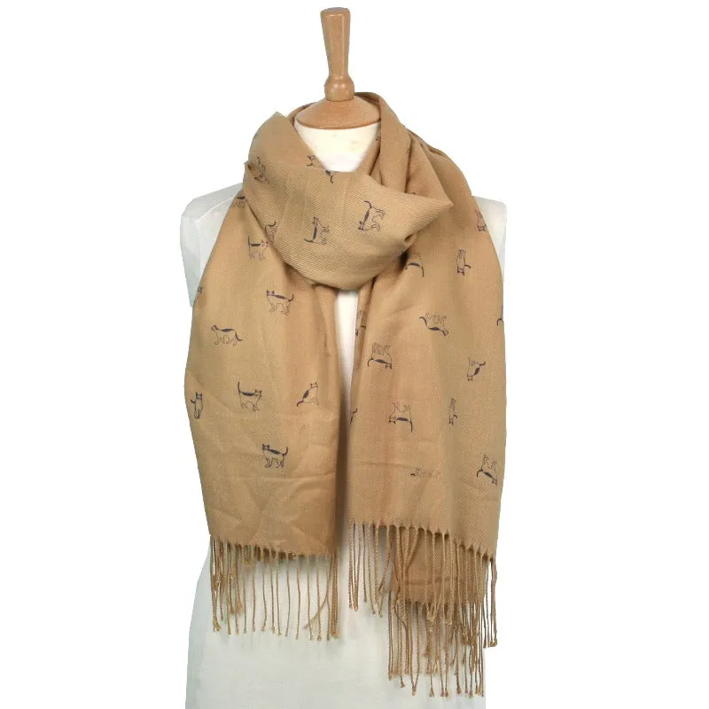 Komati Thick Pashmina Camel Brown Scarf