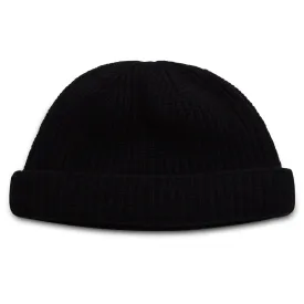 Lambswool Beanie Hat - Black