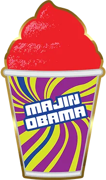 MAJIN OBAMA 'Conbini Slurpee' enamel pin badge