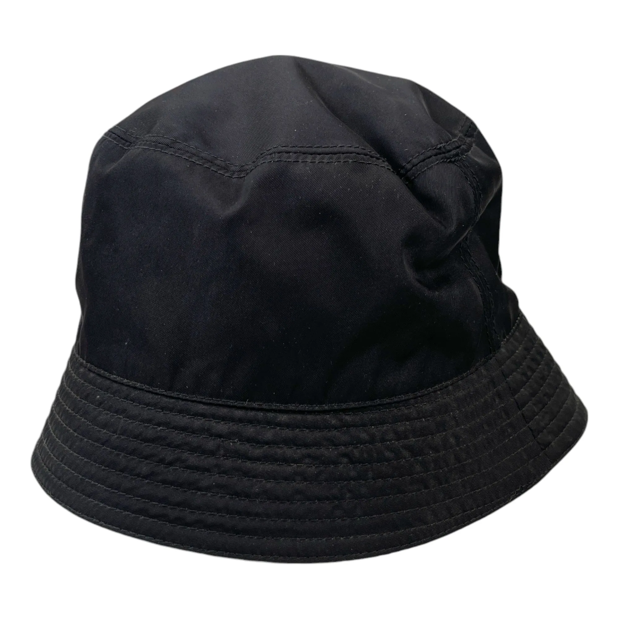 Men's Plaque Logo Bucket Hat Black Size M