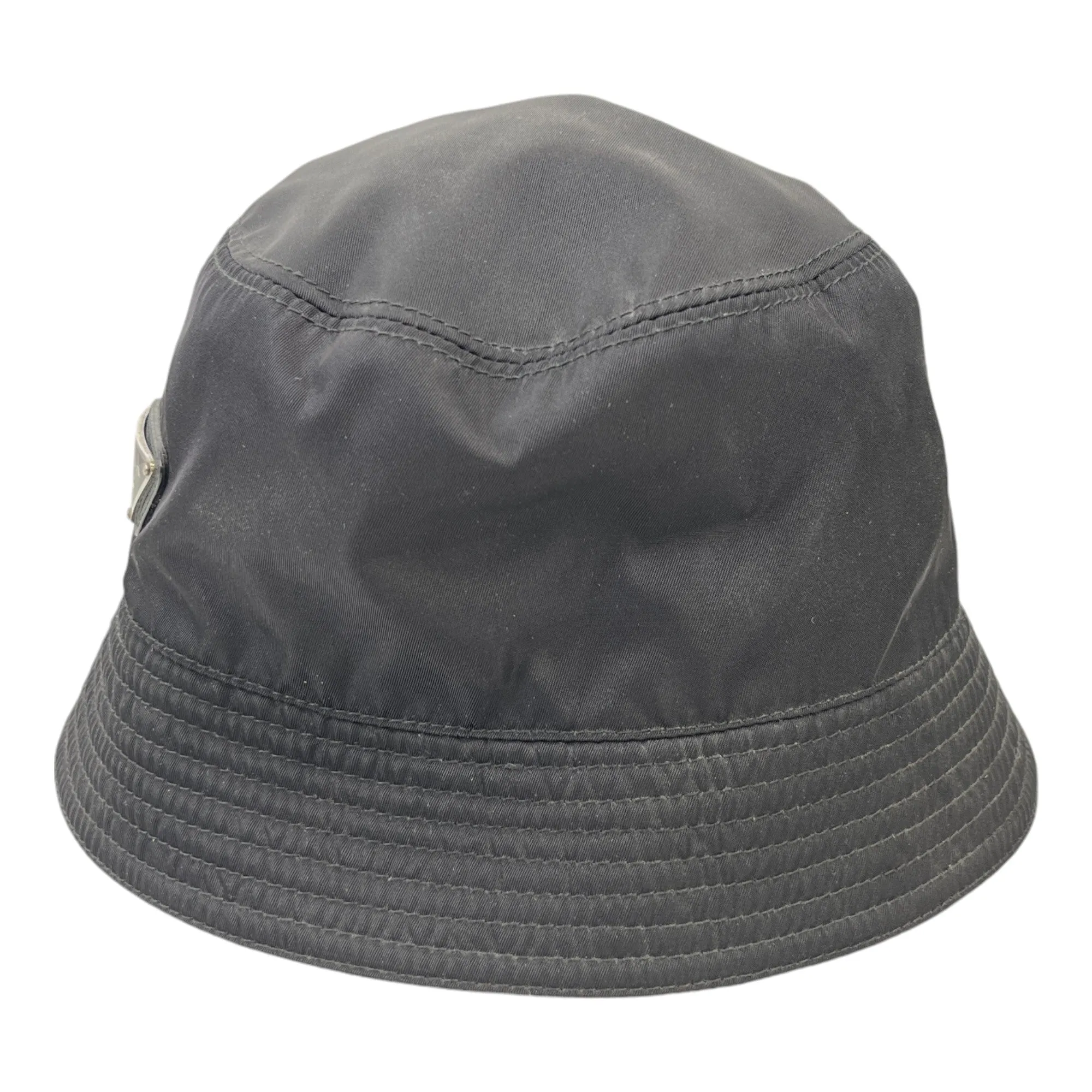 Men's Plaque Logo Bucket Hat Black Size M