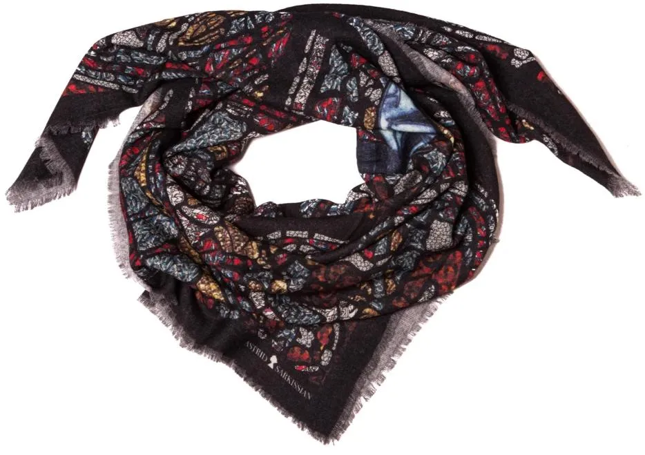 Mith Black Wool Scarf