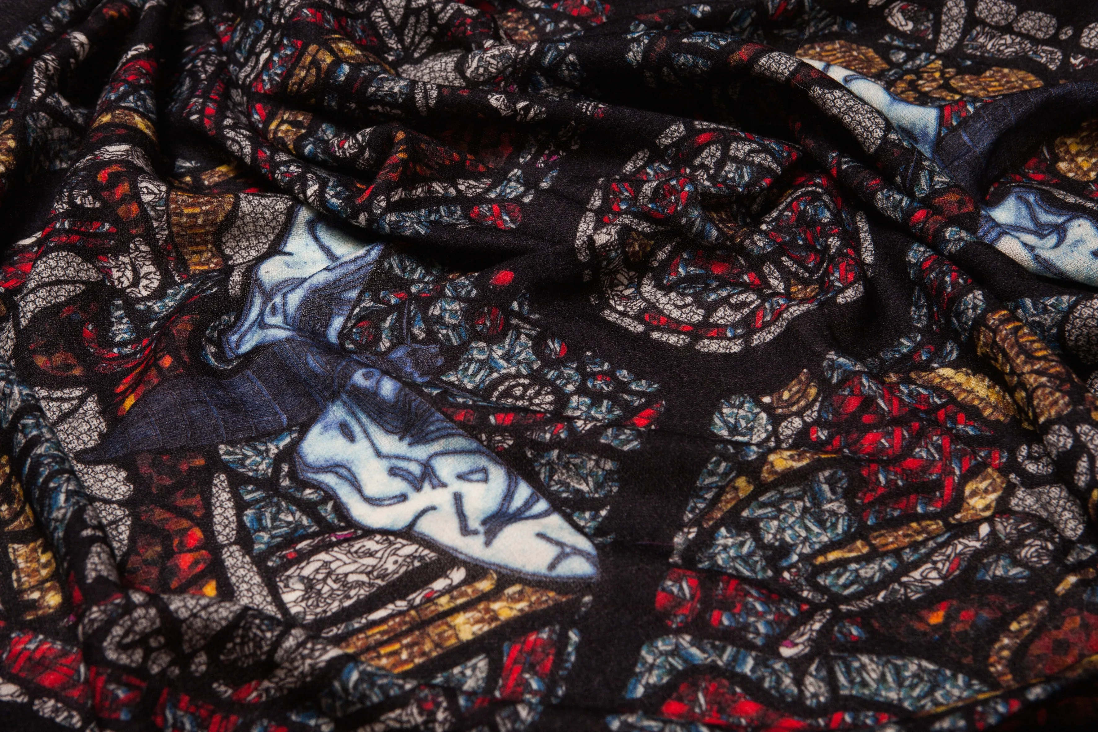 Mith Black Wool Scarf