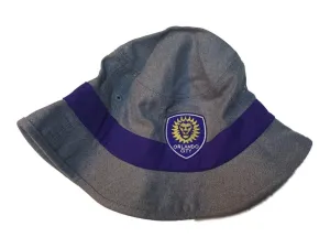 Orlando City SC Adidas Gray and Purple Acrylic Blend Bucket Hat Cap (S/M)