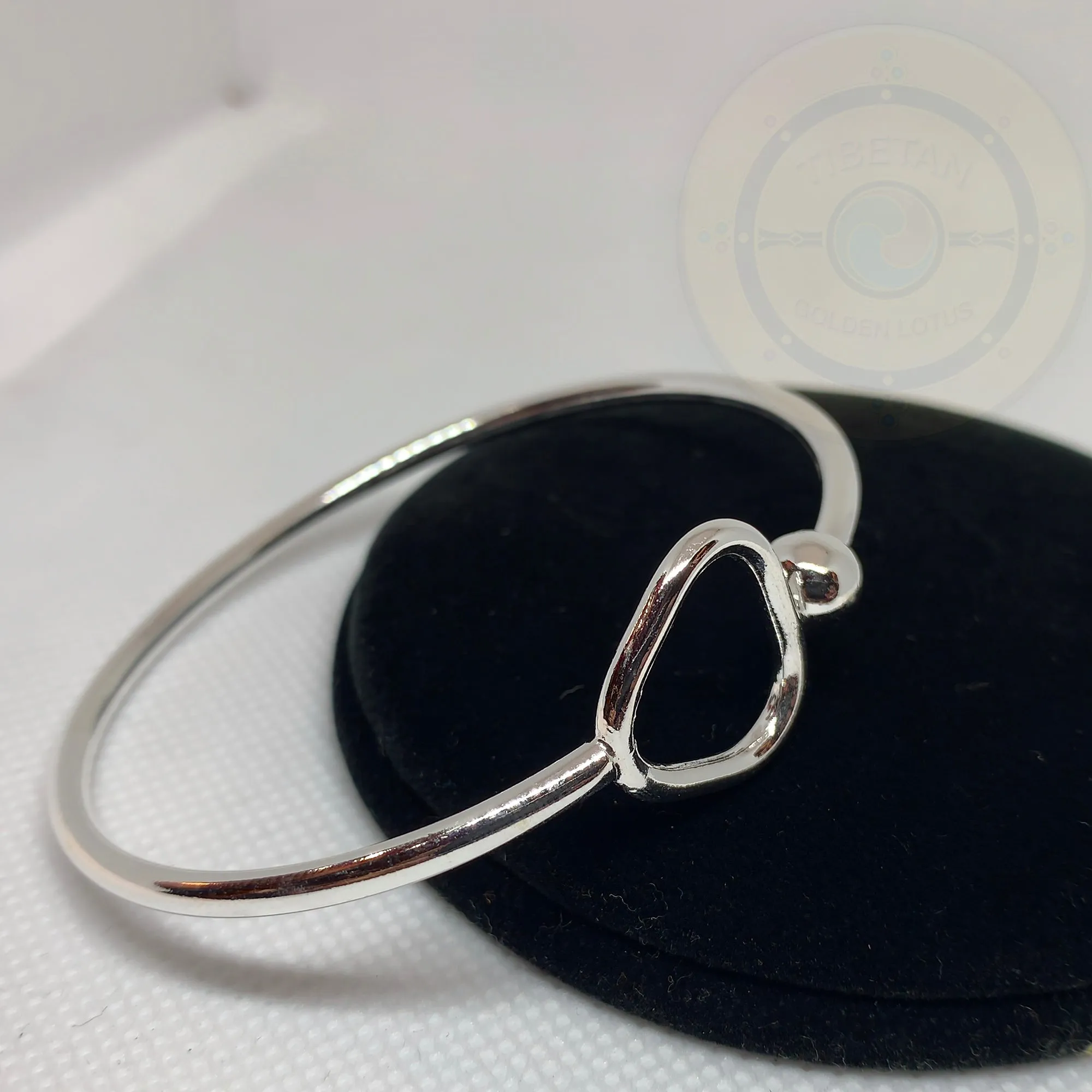 Plain Sterling Silver Bangle Open Bracelet