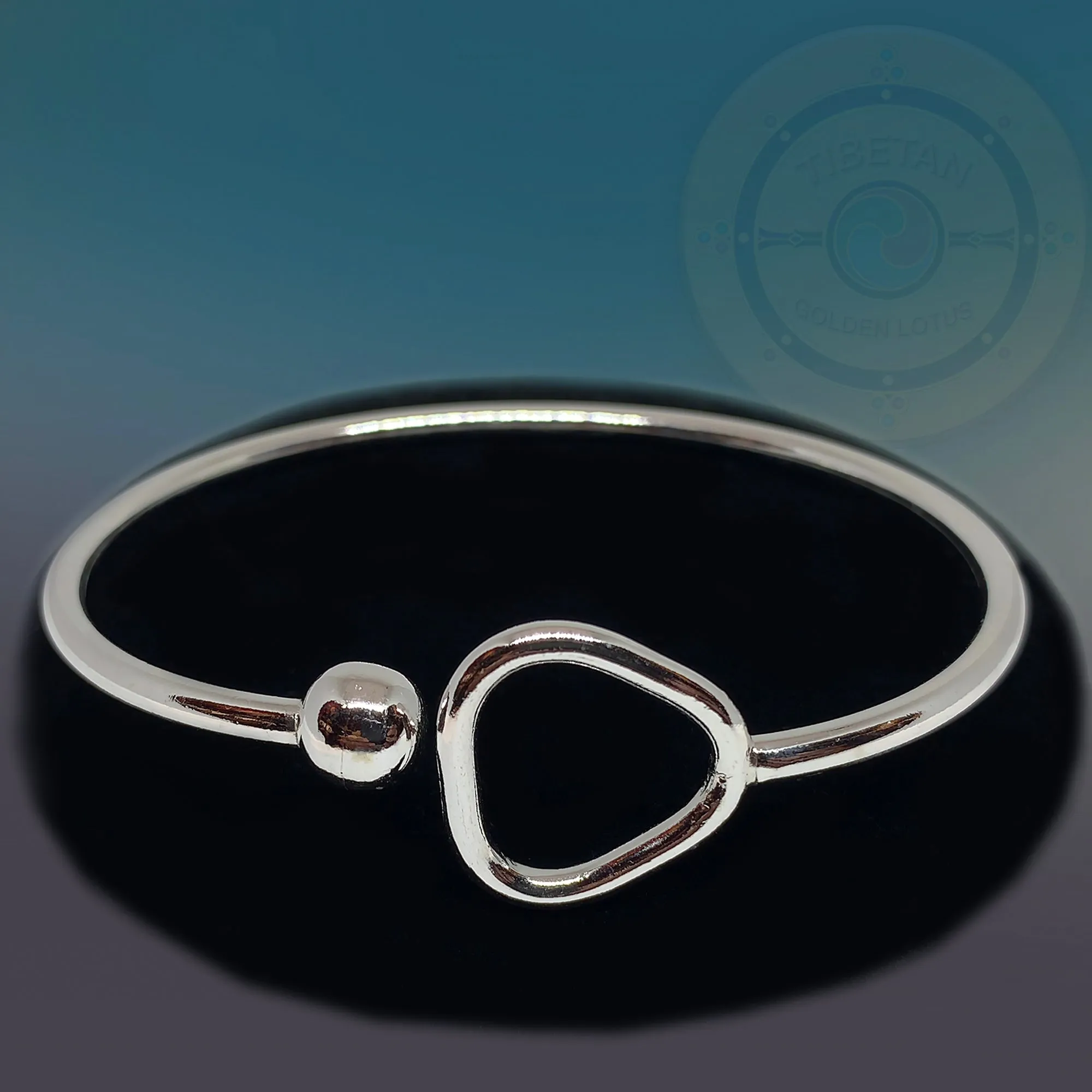 Plain Sterling Silver Bangle Open Bracelet