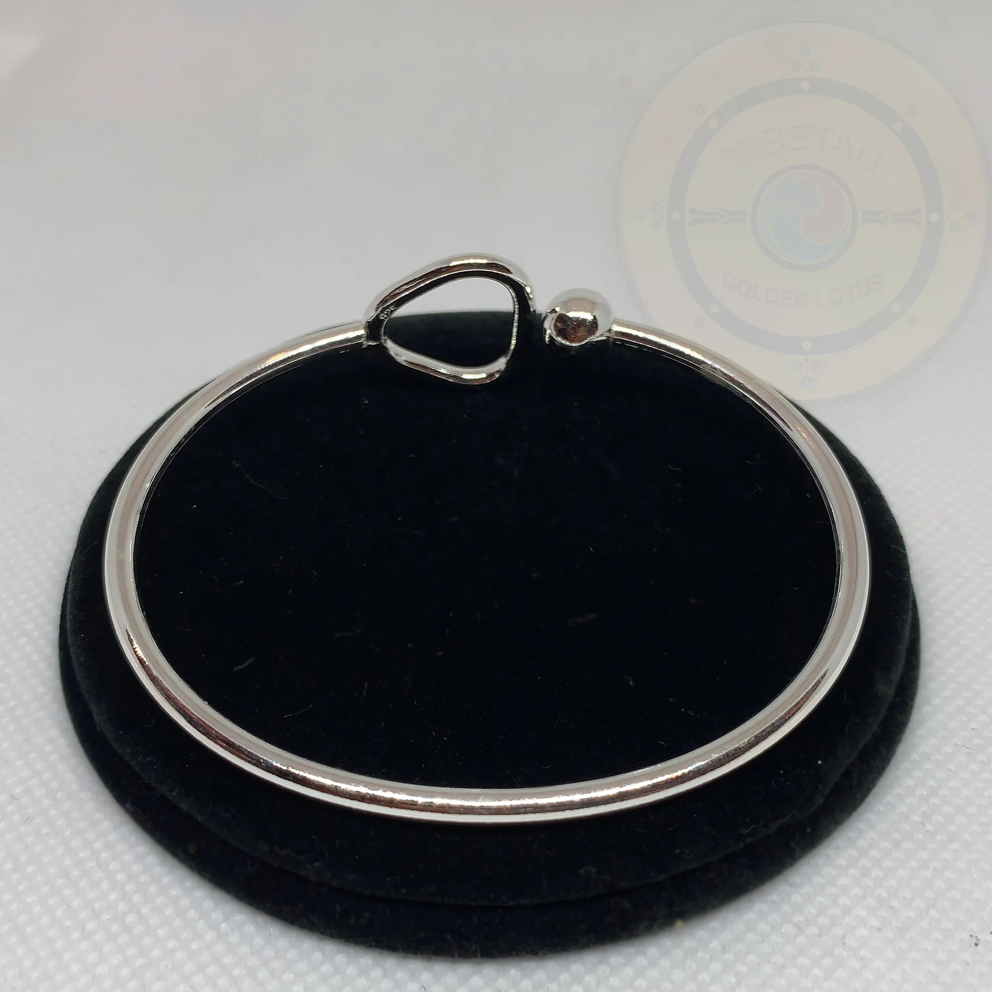 Plain Sterling Silver Bangle Open Bracelet