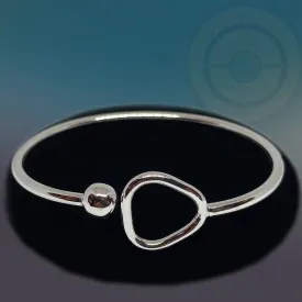 Plain Sterling Silver Bangle Open Bracelet