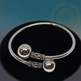 Plain Sterling Silver Cuff Open Bracelet