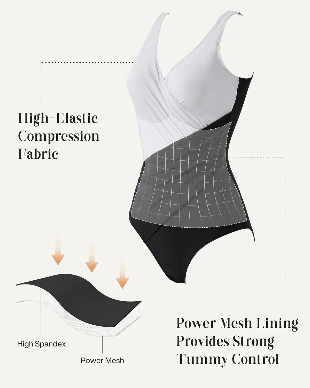 RXRXCOCO Womens One Piece Swimsuits Tummy Control Ruched Criss Cross Bathing Suits V Neck Slimming Swimwear