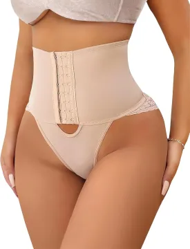 SHAPSHE Tummy Control Thong Shapewear for Women Corset Butt Lifting Underwear Thong Body Shaper Panties Girdle Shapewear