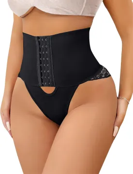 SHAPSHE Tummy Control Thong Shapewear for Women Corset Butt Lifting Underwear Thong Body Shaper Panties Girdle Shapewear
