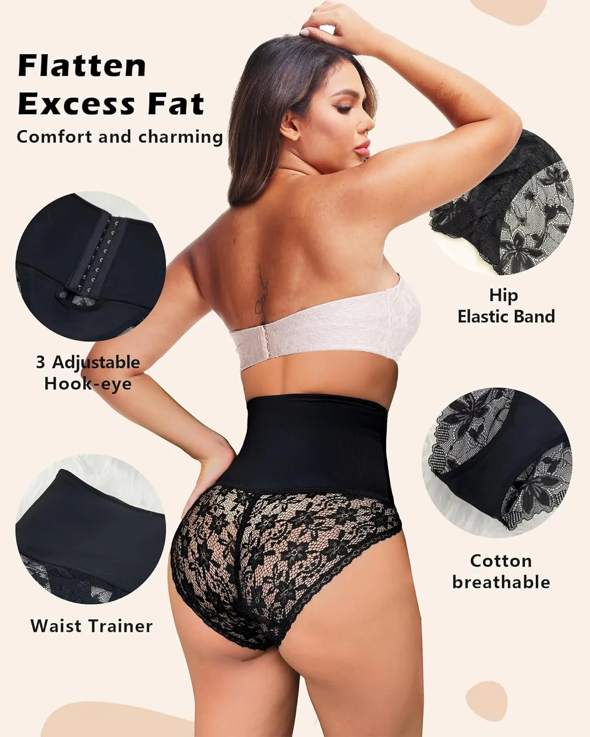 SHAPSHE Tummy Control Thong Shapewear for Women Corset Butt Lifting Underwear Thong Body Shaper Panties Girdle Shapewear